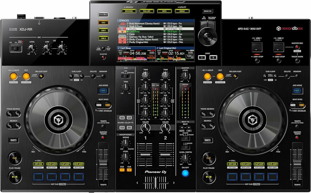 Pioneer DJ XDJ-RR – Sistema de DJ digital multifuncional com tela de 7 polegadas, 8 pastilhas Hot Cue Pads, efeitos integrados, corte em loop, com rekordbox